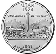 Utah State Quarter (Reverse)